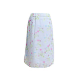 (2color) Smudge Flower Silky Skirt