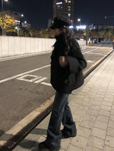 ピノンブーツカットウォッシングデニムロングパンツ