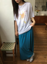 Chiyu Basic Color Banding Long Skirt