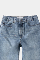 エイジスプラッターカーペンターデニムパンツ(Washed Blue)