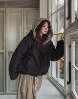 Milky Two Way String Hooded Padding