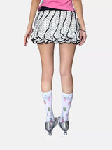 イスケープパラダイスLoveplayshop 'ストロベリーカバー'ニチェy2kプリントミッドカーフストッキング