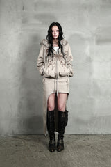 ローズカットアウトスカート #ベージュ (FLEECE LINED)