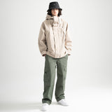 3 Layer Hard Shell Long-Jacket - BEIGE