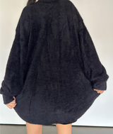 5-BUTTON ANGORA OVERSIZED LOOSE CARDIGAN 🖤 UNIQUE WINTER TOP ZIP-UP