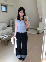 minion sleeveless blouse