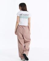 SLOGAN HALF T (Crop, Loose fit)