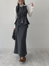 [Brushed Lining] タイピンタックタートルネックTシャツ