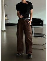 LMN Millet Curved Cargo Wide Pants (5 colors)
