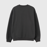 UNISEX DARLING刺繍入り裏起毛スウェットシャツ [CHARCOAL]