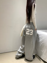 23パッチワイドスウェットパンツ(3color)