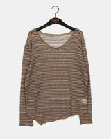 Pooro Hippie Stripe Bookle Summer Knitwear