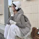 [BELLIDE MADE] フーデッドストリングダウンベスト