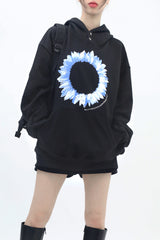 (Unisex) キアンフラワーフーディドTシャツ