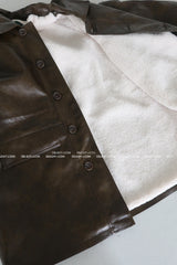 String Leather Dumble Half Coat