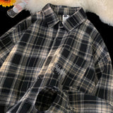 Pulse embroidered tartan checkered shirt (3 colors)