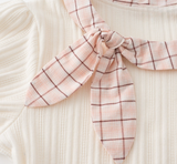Rosena Plaid Collar Blouse