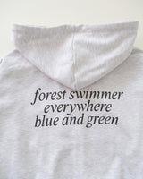 a spring hoodie jacket, melange white