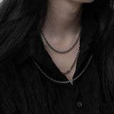 SS-original chain necklace_dark silver