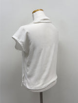プリーツタイネックショートスリーブTシャツ