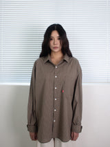 26ss Modern loosefit One pocket Check shirts 2color
