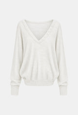 Claire Button V-Neck Loose Knit