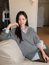 #CT Stripe Overfit Long Sleeve Shirt (3color)