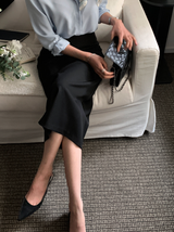 Lavin H-line Slit Long Skirt / 4 colors
