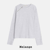 コルディ ワッフル ショルダー ジップアップ ティーシャツ