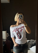 シックススターユニショルダーTシャツ