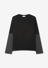 SOワッフルストライプレイヤー長袖Tシャツ