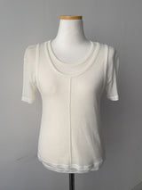 [Sleeveless SET] Tencel Layered Short Sleeve T-shirt
