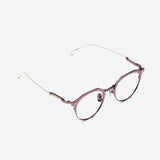Knouun Round titanium glasses CODE. 104. B Brown N Gold