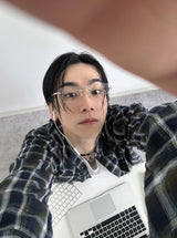 No.0834 geekchic silver glasses