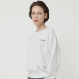 ロゴダメージスウェットシャツ WHITE MELANGE