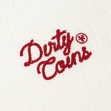 DirtyCoins 刺繍チェーンニットポロ クリーム