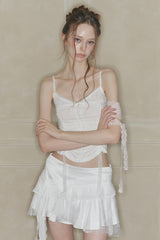 SWAN SKIRT white