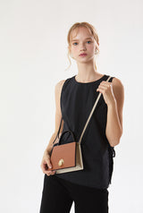 LOMEL MINI マイクロレザーバッグ / Mud Brown
