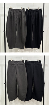 [F/W] Wool curve button pants(2color)