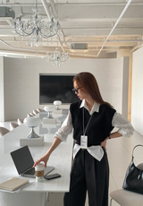 [Lè made/7,000 Sold] ルメイド ベーシック Vネック ベスト