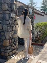 Oversized fit see-through shirt(4color)