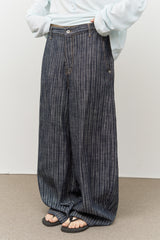 Oki Striped Wide Denim
