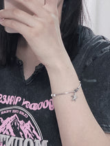 All Surgical Steel Starfish Gemstone Bracelet