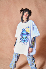 プリントモックネックTシャツ