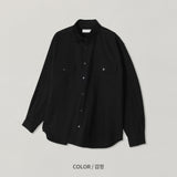 LMN ネロツーポケットコーデュロイカラーオーバーサイズフィットシャツ (4 colors)