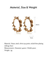 Garden Medium Hoop Earrings Gold