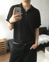 Koul Slub Collar Short Sleeve T