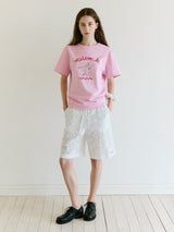 LACE BERMUDA PANTS WHITE