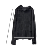 destroy hand hooded long sleeve