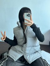B-CASIC FIT PADDINF VEST💚🩶🖤🤍🤎6COLOR